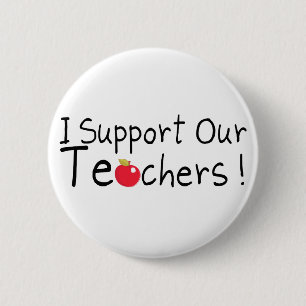 Badge Rond 5 Cm Je soutiens nos professeurs