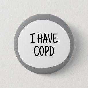Badge Rond 5 Cm Je suis atteint de BPCO, Asthme Sensibilisation au