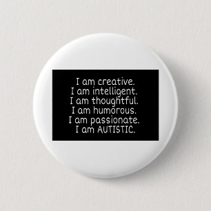 Badge Rond 5 Cm Je suis AUTISTIQUE