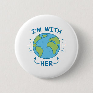 Badge Rond 5 Cm Je suis avec elle