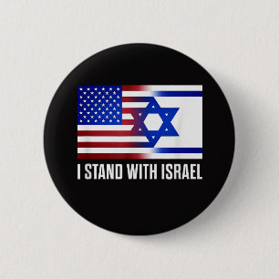 Badge Rond 5 Cm Je suis avec Israël Patriotique