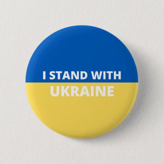 BADGE ROND 5 CM JE SUIS AVEC LE BOUTON UKRAINE