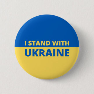 BADGE ROND 5 CM JE SUIS AVEC LE BOUTON UKRAINE