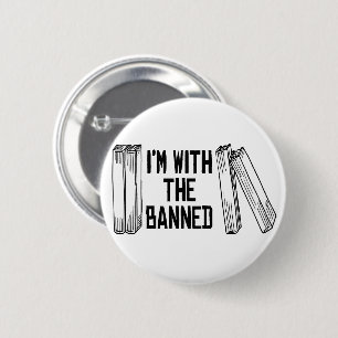 Badge Rond 5 Cm Je suis avec l'interdiction