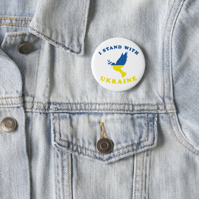 Badge Rond 5 Cm Je Suis Avec L'Ukraine (En situation)