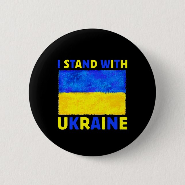 Badge Rond 5 Cm Je Suis Avec L'Ukraine (Devant)