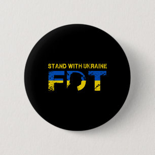 Badge Rond 5 Cm Je suis avec l'Ukraine 2025 Chemises Drapeau ukrai