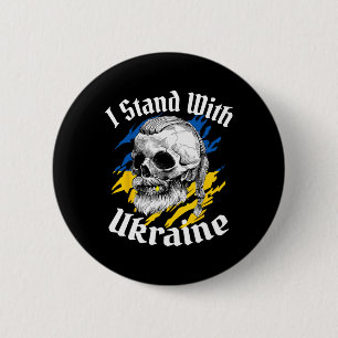 Badge Rond 5 Cm Je suis avec l'Ukraine Drapeau ukrainien Ukraine V