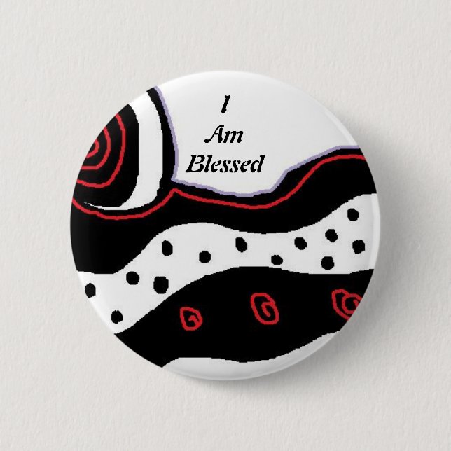 Badge Rond 5 Cm Je suis béni - insigne (Devant)