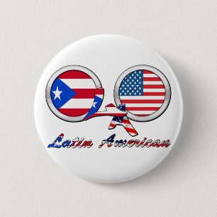 Badge Rond 5 Cm Je suis Boricua latino-américain