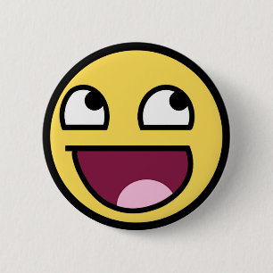 Badge Rond 5 Cm je suis bouton heureux de PLZ