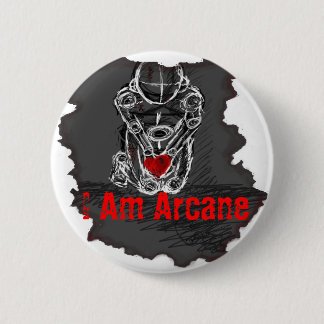 Badge Rond 5 Cm Je suis bouton mystérieux