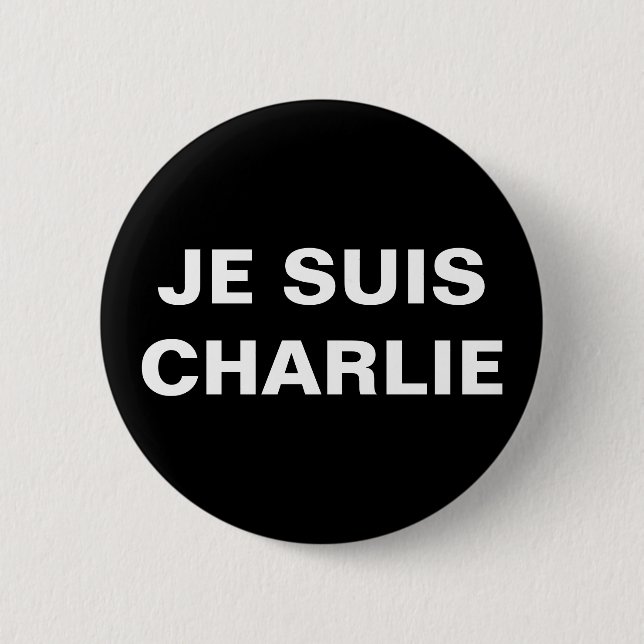 BADGE ROND 5 CM JE SUIS CHARLIE - JE SUIS CHARLIE (Devant)