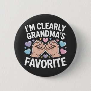 Badge Rond 5 Cm Je suis clairement le petit-enfant drôle préféré d