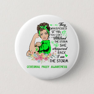 Badge Rond 5 Cm Je Suis Conscience de la tempête CEREBRAL PALSY