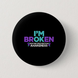 Badge Rond 5 Cm Je suis d'accord Je suis cassé la prévention du su
