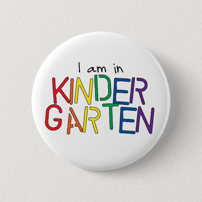 Badge Rond 5 Cm Je suis dans le jardin d'enfants (Devant)