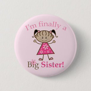 Badge Rond 5 Cm Je suis enfin un chiffre ethnique fille de bâton