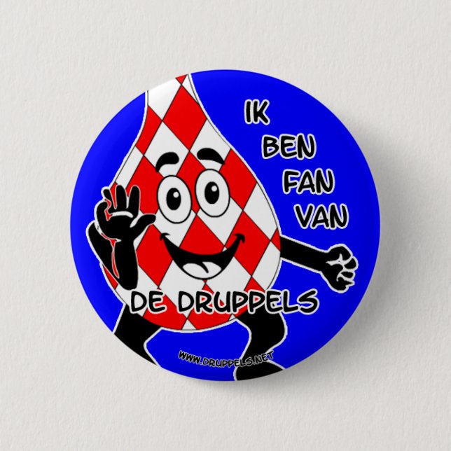 Badge Rond 5 Cm "Je suis FAN de De Druppels" (Devant)