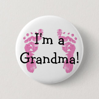 Badge Rond 5 Cm Je suis grand-mère !