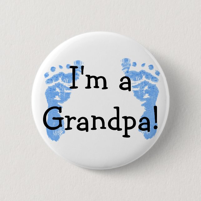 Badge Rond 5 Cm Je suis grand-père ! (Devant)