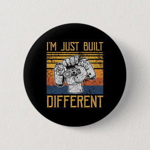 Badge Rond 5 Cm Je suis juste construit Différent contrôleur jeu v