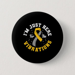 Badge Rond 5 Cm Je suis juste ici pour les Vibrations ASL Deaf Awa
