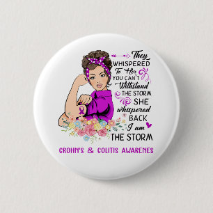 Badge Rond 5 Cm Je Suis La CROHN'S & COLITIS Sensibilisation À La
