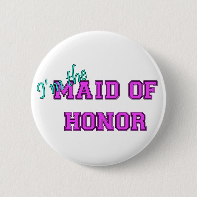 Badge Rond 5 Cm Je suis la domestique de l'honneur (Devant)