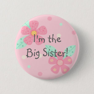 Badge Rond 5 Cm Je suis la grande soeur ! Bouton