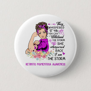 Badge Rond 5 Cm Je Suis La Tempête RETINITIS PIGMENTOSA Sensibilis