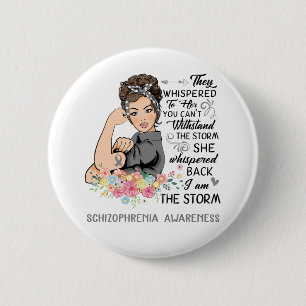 Badge Rond 5 Cm Je Suis La Tempête SCHIZOPHRENIE Sensibilisation