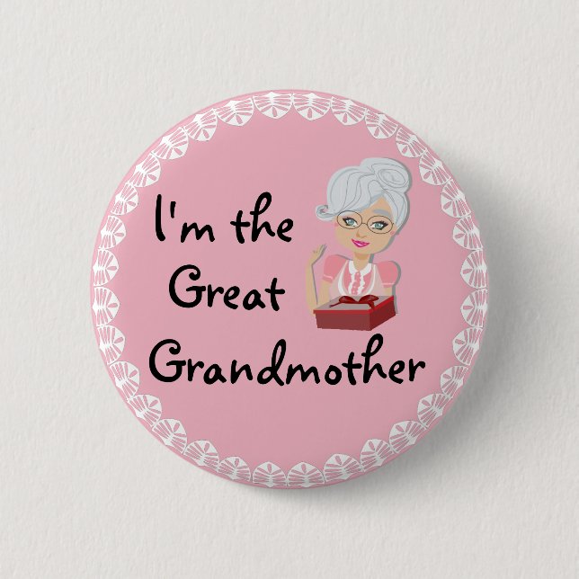 Badge Rond 5 Cm Je suis l'arrière grand-mère (Devant)