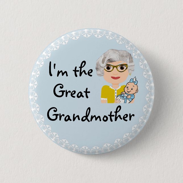 Badge Rond 5 Cm Je suis l'arrière grand-mère (Devant)