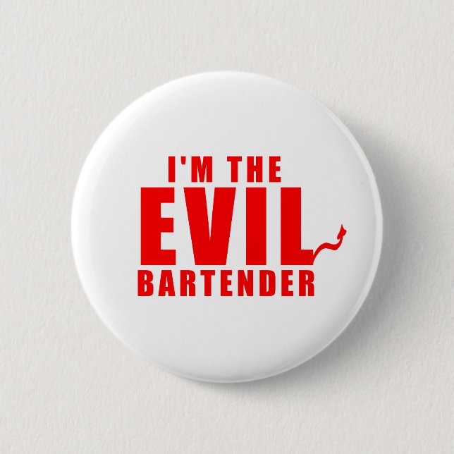 Badge Rond 5 Cm Je suis le barman du mal (Devant)