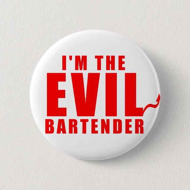 Badge Rond 5 Cm Je suis le barman mauvais (Devant)