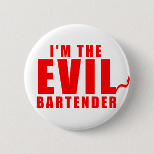 Badge Rond 5 Cm Je suis le barman mauvais