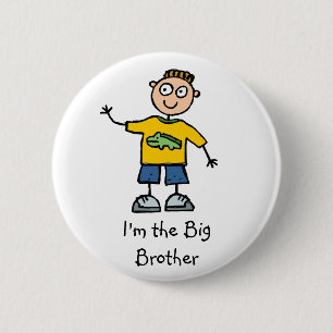 Badge Rond 5 Cm Je suis le bouton de frère