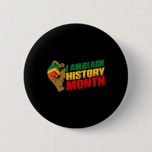 Badge Rond 5 Cm Je suis le Mois de l'histoire des Noirs Fierté afr