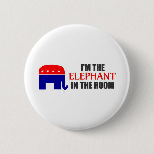 Badge Rond 5 Cm Je suis l'éléphant dans la chambre