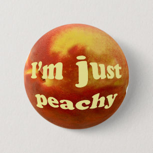 Badge Rond 5 Cm Je suis simplement couleur pêche
