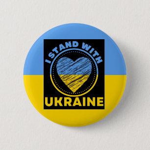 BADGE ROND 5 CM JE SUIS SOLIDAIRE DE L'UKRAINE - SOUTIEN