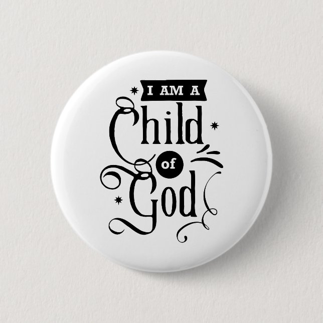 Badge Rond 5 Cm Je suis un enfant de Dieu (Devant)