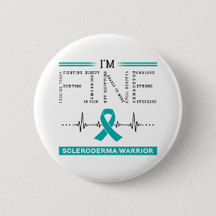 Badge Rond 5 Cm Je suis un guerrier de Scleroderma