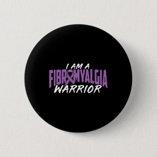 Badge Rond 5 Cm Je Suis Un Guerrier Fibromyalgique. Fibromyalgie A