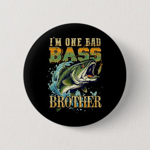 Badge Rond 5 Cm Je suis un mauvais frère B cadeau de pêche pour l'