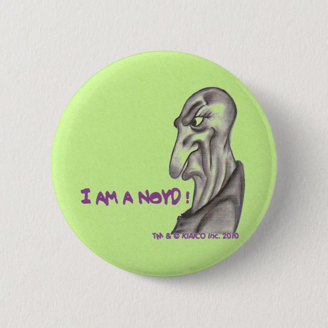 Badge Rond 5 Cm JE SUIS UN NOYD ! Bouton vert (Devant)