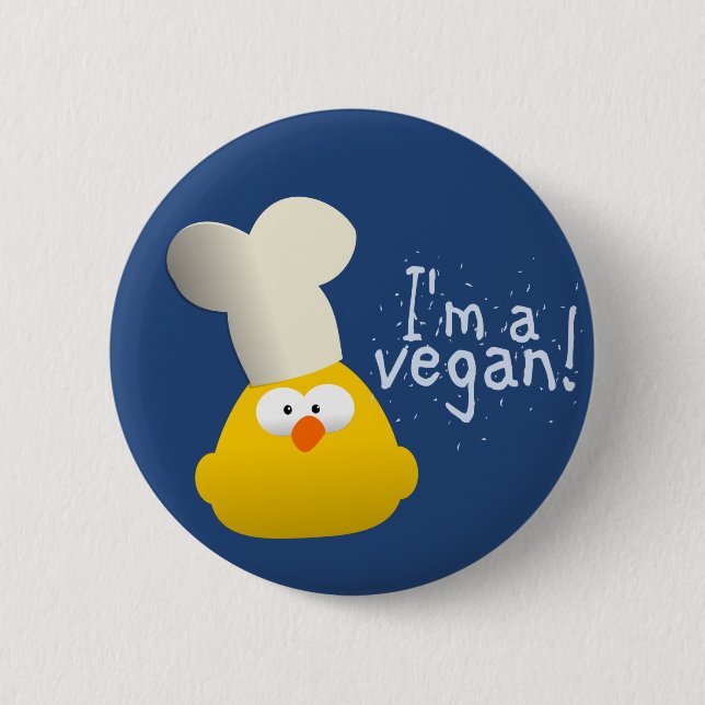 Badge Rond 5 Cm je suis un végétalien (Devant)