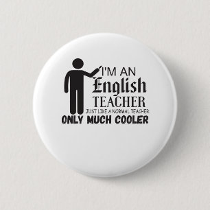 Badge Rond 5 Cm Je suis une enseignante d'anglais comme une enseig