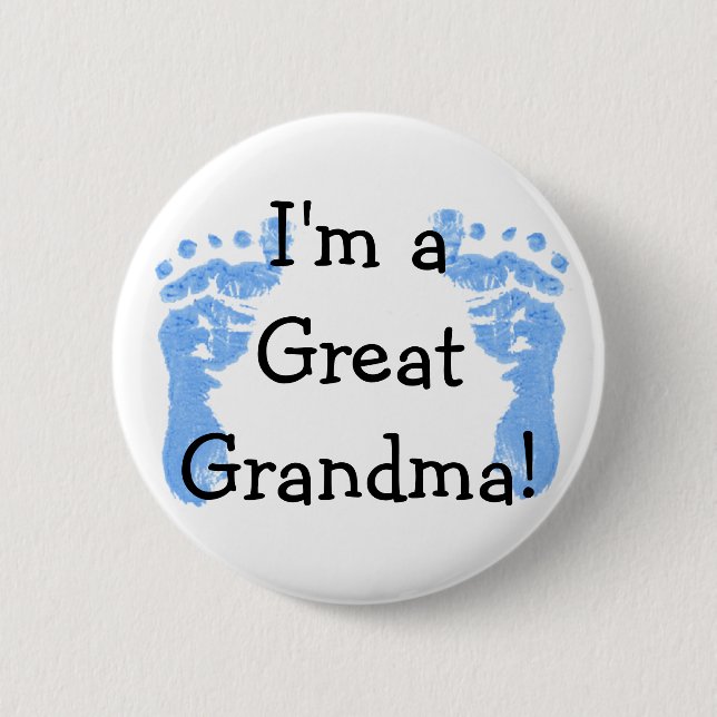 Badge Rond 5 Cm Je suis une grande grand-mère ! (Devant)
